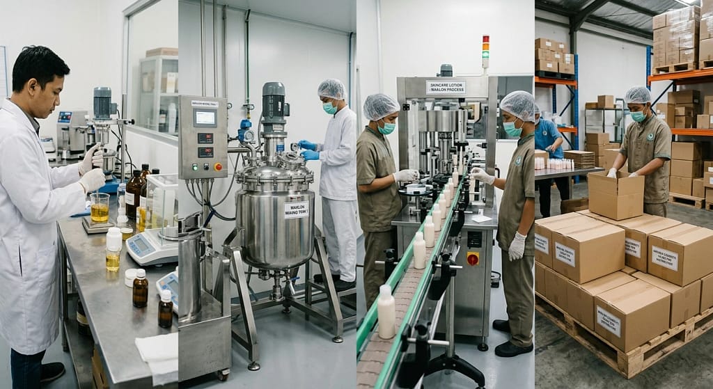 timeline proses maklon kosmetik